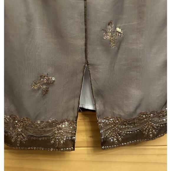 ARGENTI Dress Women’s Size 8 Silk Sheath Lined Sleeveless Sequined Cocktail - Picture 7 of 12